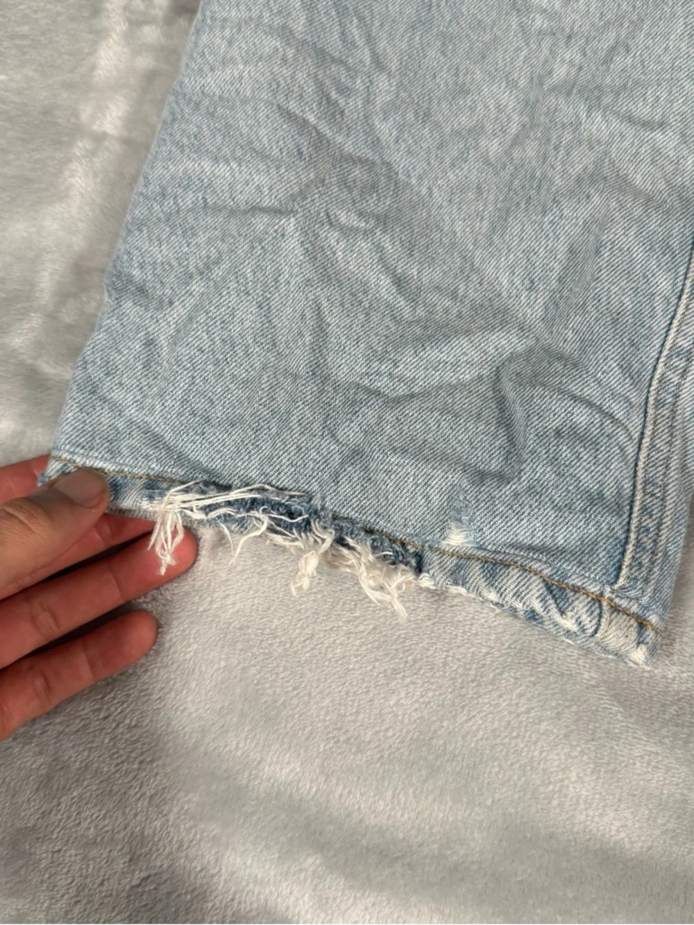 Agolde 90s Jeans Womens 28x28 (Estimated) Straight Fit High Rise Distressed - Picture 10 of 16